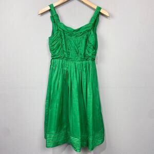 Diane Von Furstenberg‎ Silk Dress Sz 2 Cocktail Party Garden Wedding Guest Green